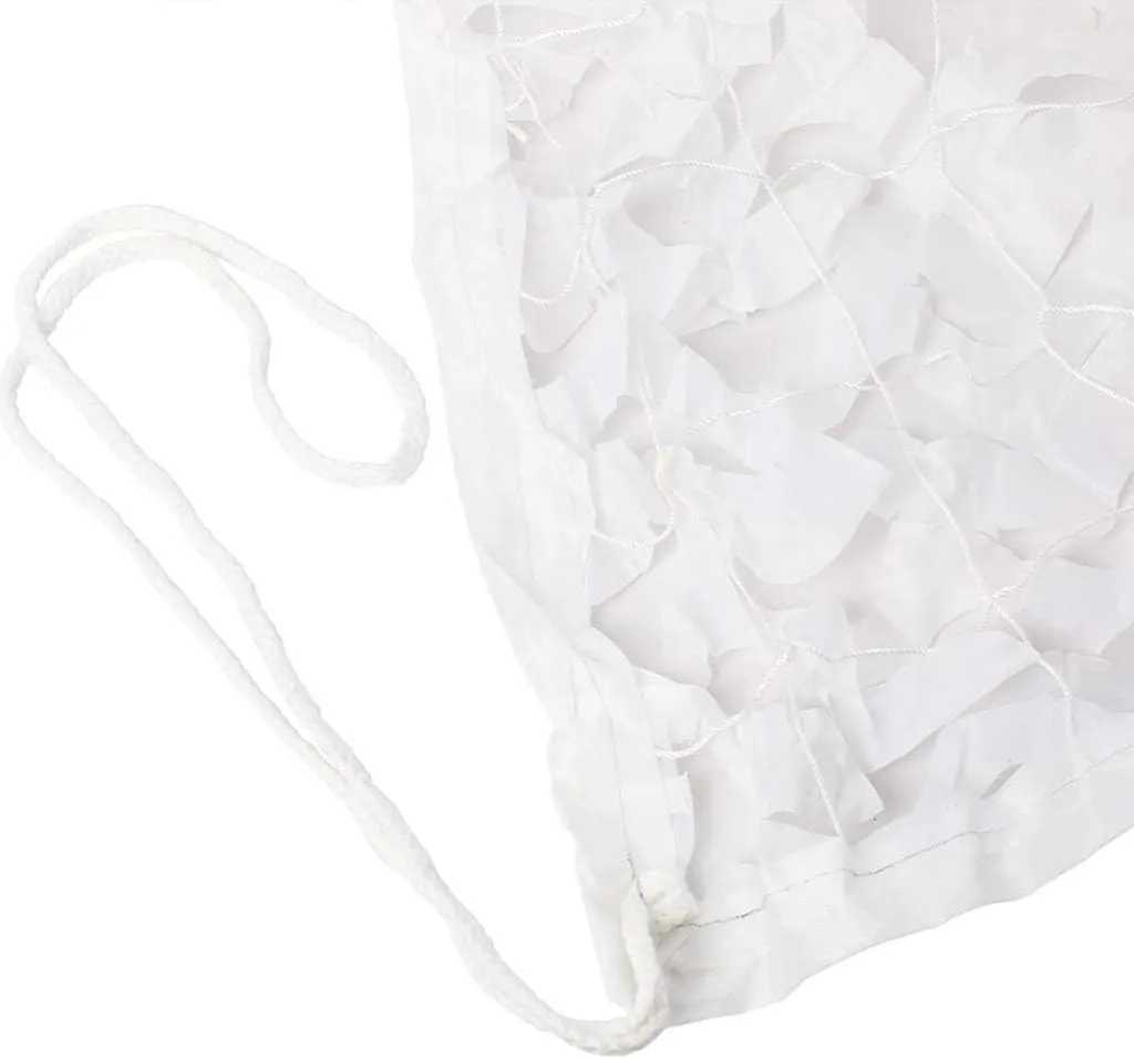 Military Camouflage Netting Oxford Polyester Reinforced UV Resistant Shade White Camo Net for Sunscreen Nets Camping Shooting Hunting Military Theme Party Decorations