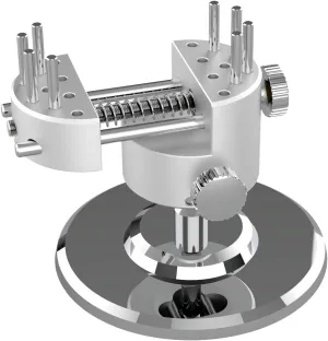 Mini Hobby Vise 360° Swivel, CNC Aluminum Alloy Adjustable Pin Vise with 8 Bench Pins, 3.18" Clamping Width Table Vice Clamp for Action Figure, Diy, Jewelry, Watch