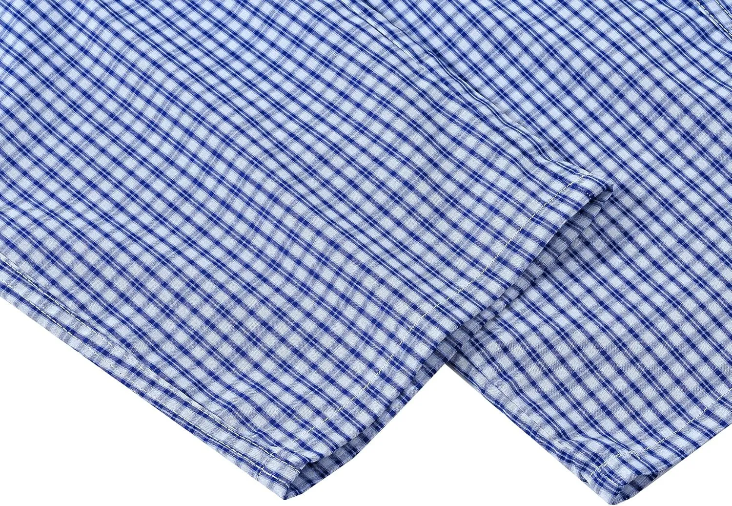 MoFiz Mens Cotton Pajama Pants Lightweight Lounge Sleep Plaid Bottoms with Pockets Drawstring