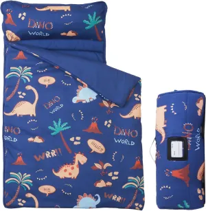 MORAIS Toddler Nap Mat with Removable Pillow and Blanket, 52" x 20" Lightweight and Soft Nap Mat for Preschool, Daycare, Travel Sleeping Bags for Kids