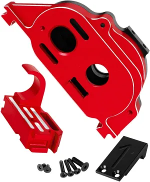 Motor Mount Gear Cover Upgrades Part for 1/10 Granite/Senton/Vorteks 3S BLX & Mega 550:1/8 Infraction/Typhon 3S BLX & Mega 550,Aluminum Motor Mount Gear Cover Hops Up,Red