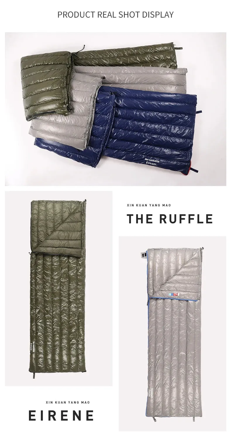 Mountaindream Outdoor camping hiking portable envelope 90% goose down 200*73 sleeping bag 3 seasons warm