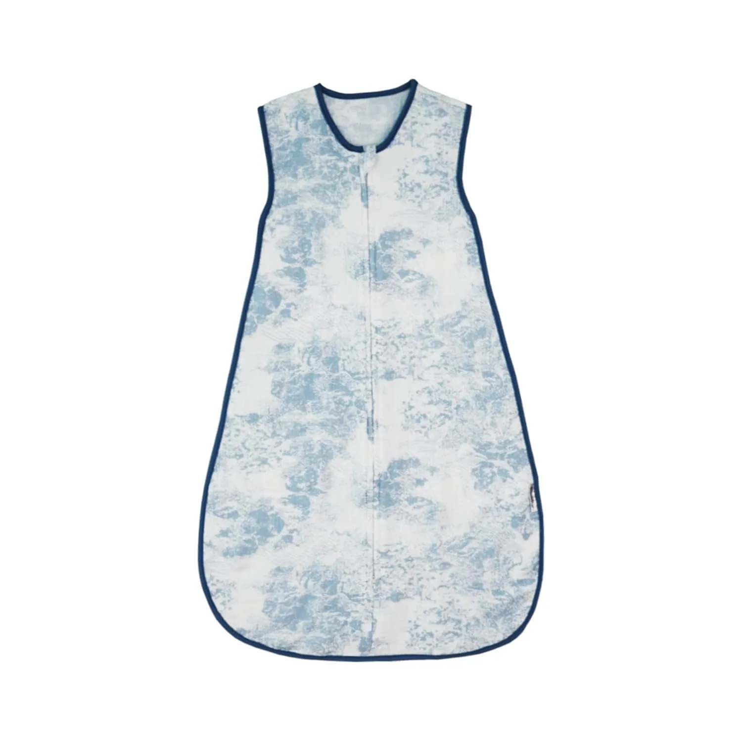 Muslin Toddler Sleep Sack 3-5T, Breathable 0.5 TOG Cotton Wearable Blanket for Kids, Lightweight Sleeveless Blue Baby Sleeping Bag with 4-Layer Front & 2-Layer Back, All Season Soft Sleep Sack