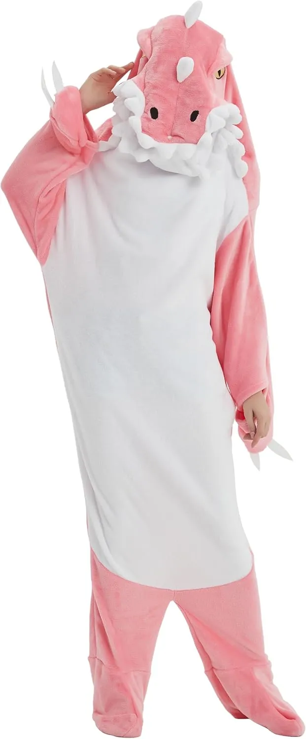 NAFLEAP Wearable Blanket Hoodie Women Shark Dinosaur Onesie Adult Costume Sleep Bag Gifts for Girls