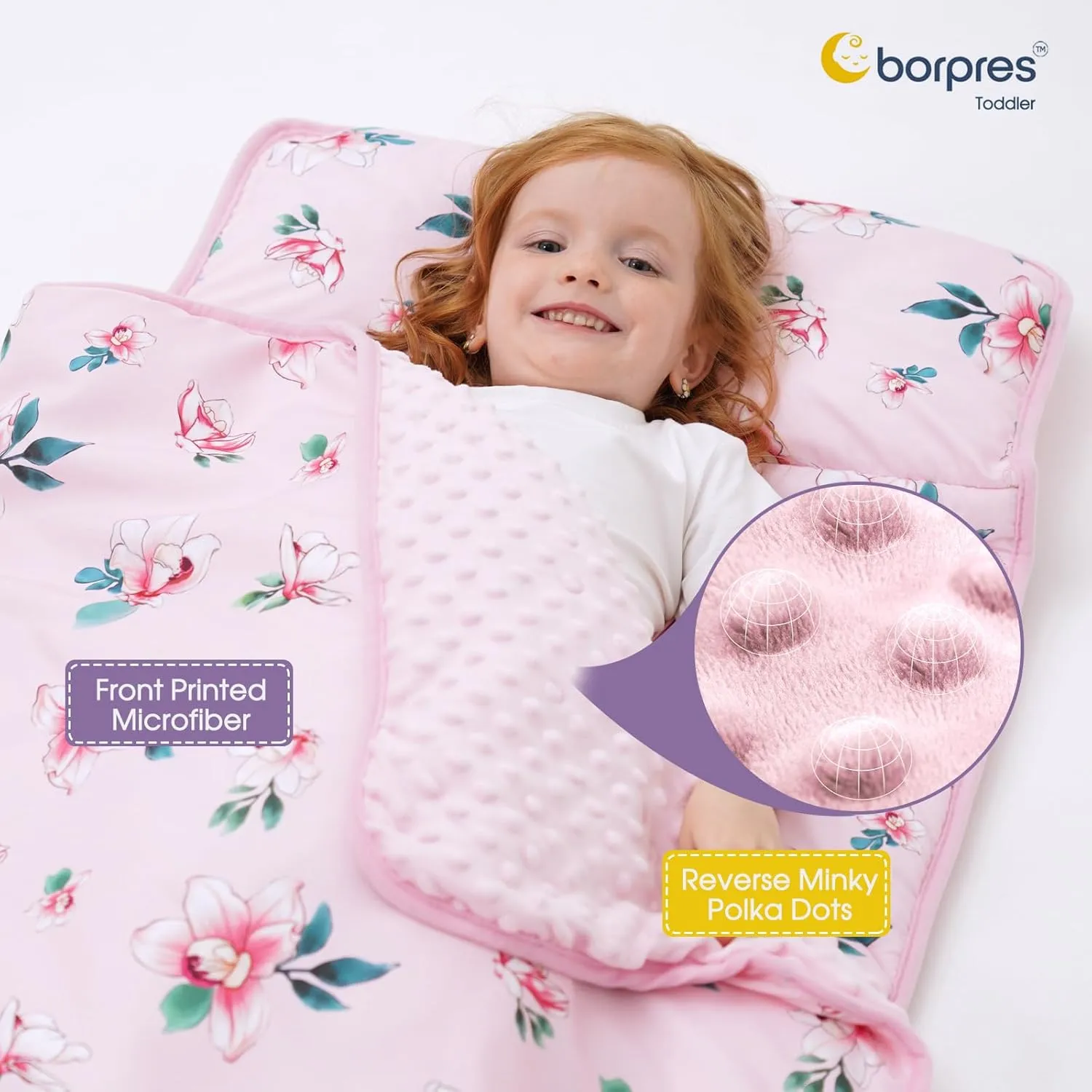 Nap Mat with Pillow Blanket Set: Sleeping Mats for Toddler Kids - Thick Large Roll up Slumber Bag for Daycare Preschool Kindergarten Boys Girls