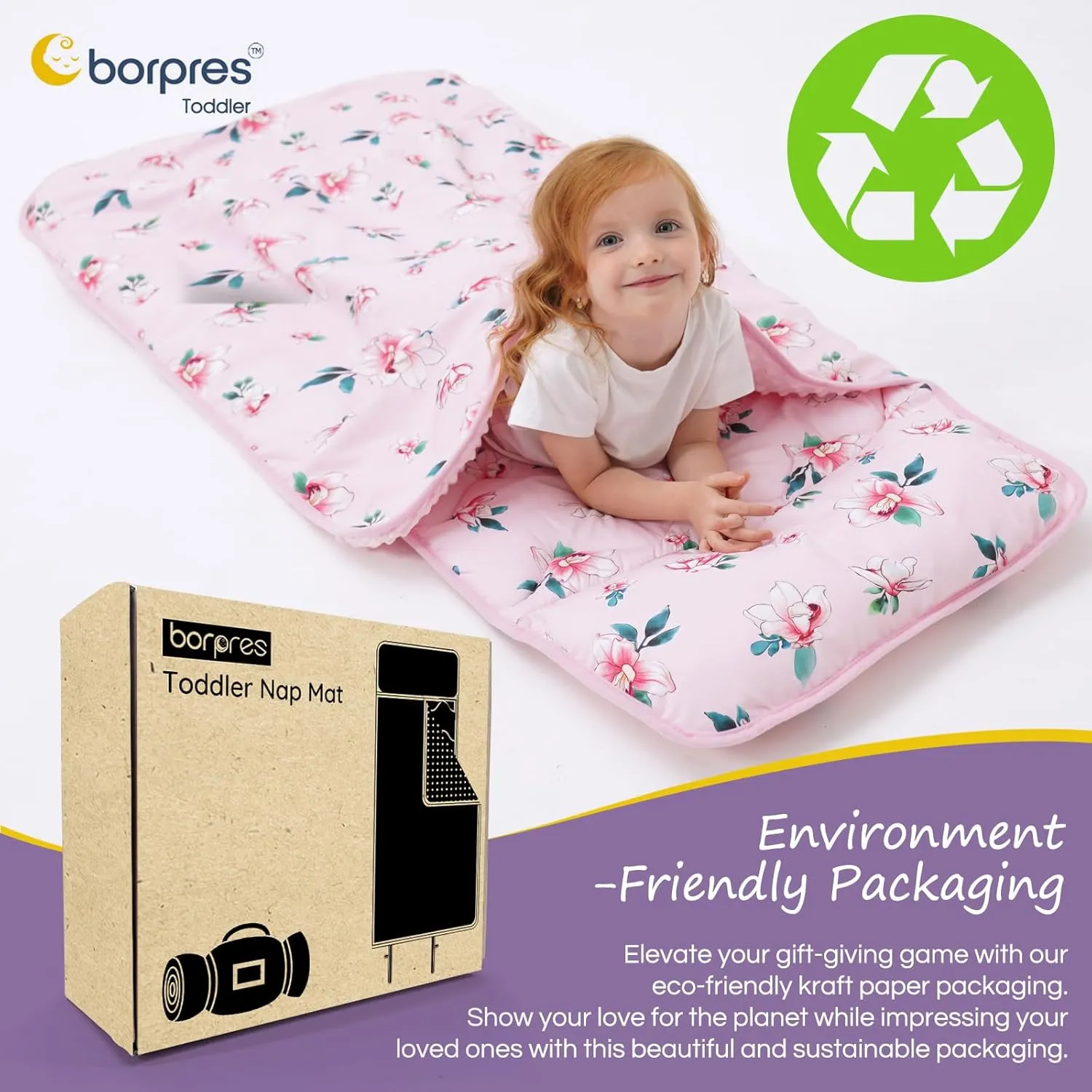 Nap Mat with Pillow Blanket Set: Sleeping Mats for Toddler Kids - Thick Large Roll up Slumber Bag for Daycare Preschool Kindergarten Boys Girls