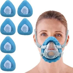 NATAKU Medium CPAP' Mask Liners 6 Pack Ultra Soft Velour Cushion Covers for ResMed F20, Air Leak Prevention & Redness Relief, Reusable Washable Design for Great Sleeping