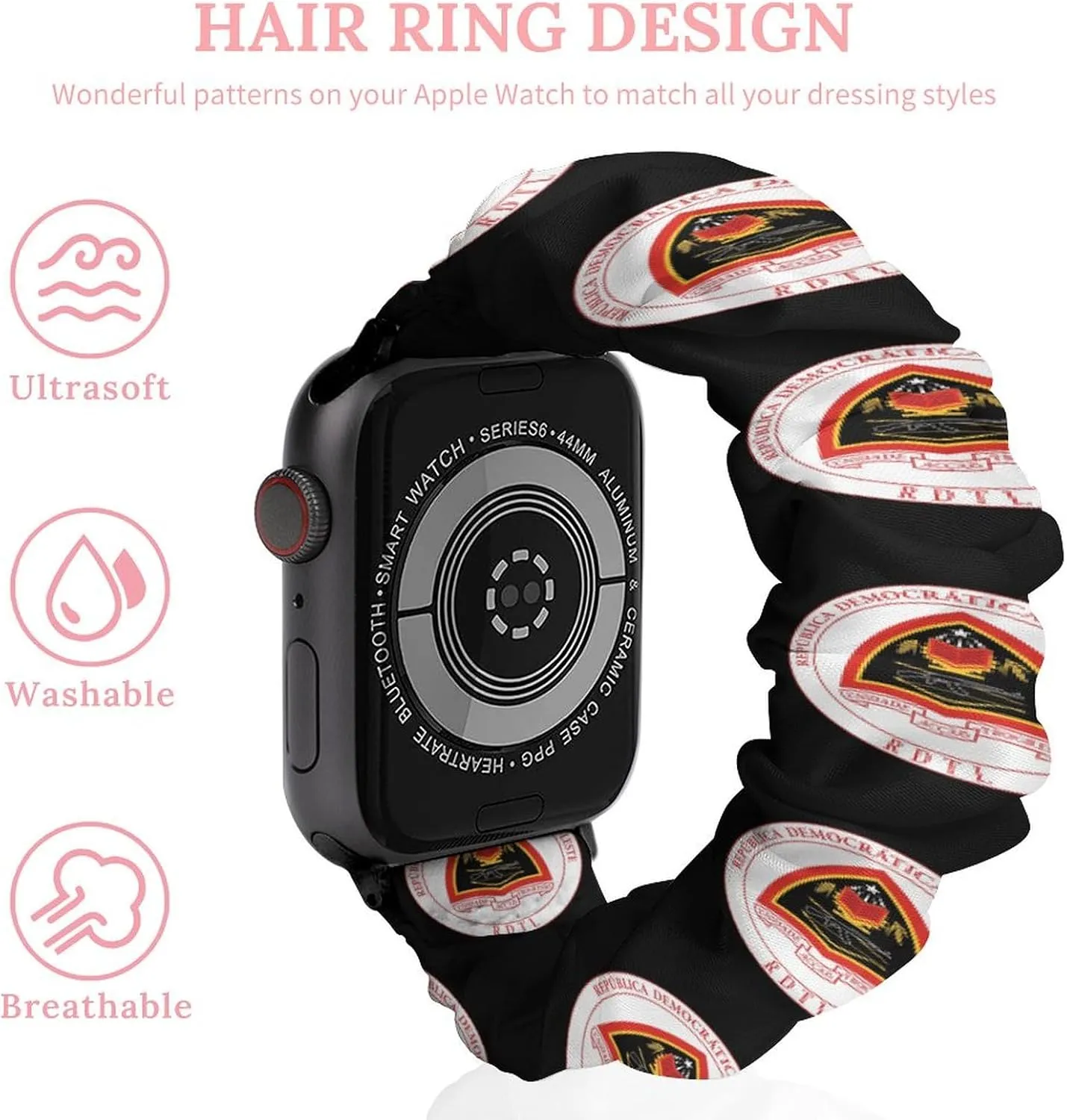 National Emblem of East Timor Fashion Watch Strap Scrunchies Wristbands Compatible With IWatch Series