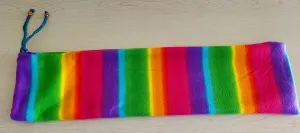 Native American Flute Bag - hand made - rainbow fleece