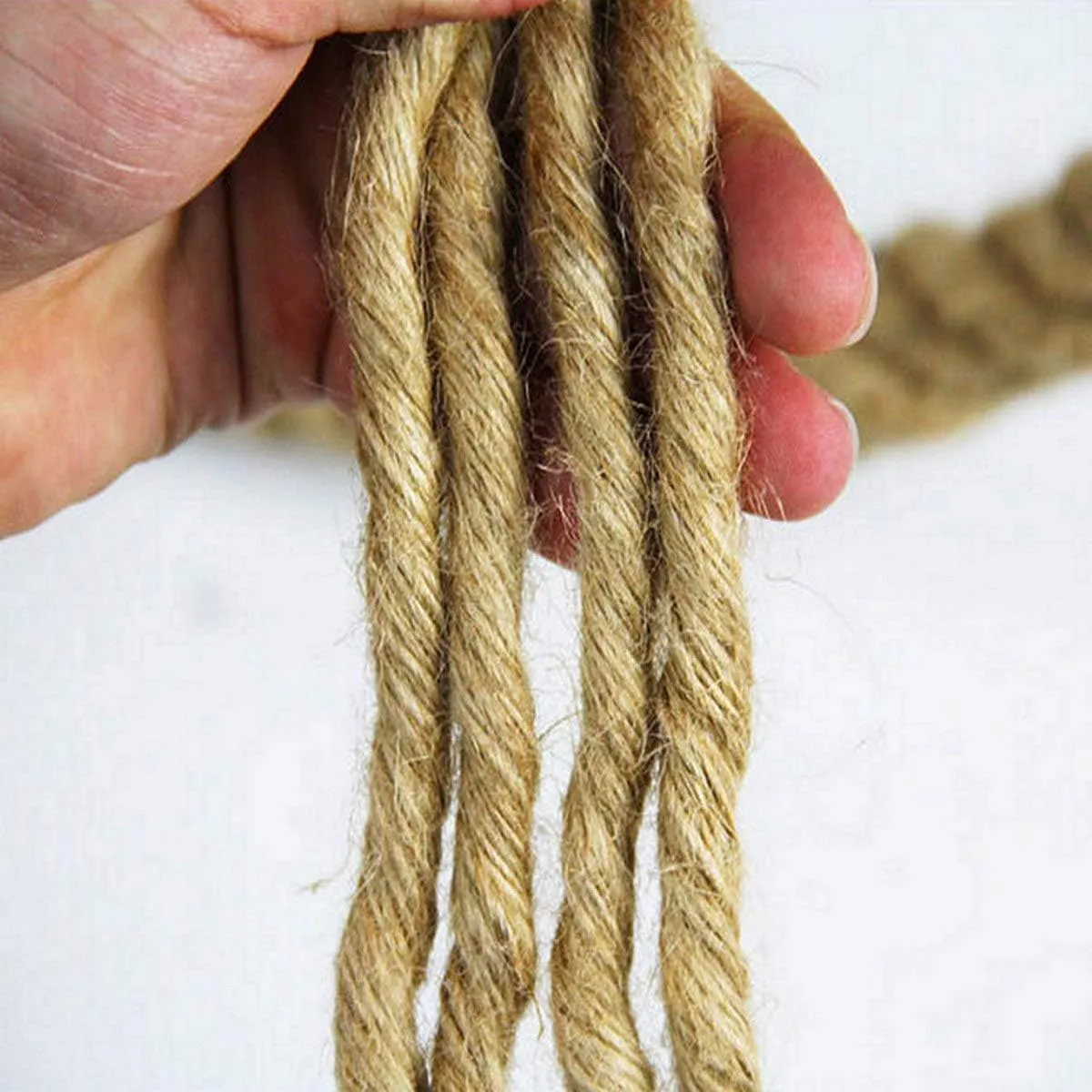 Natural Jute Hemp Rope (1.5 Inch x 100 Feet) Thick Manila Rope for Docks, Nautical, Railings, Hanging Swing, Decorating