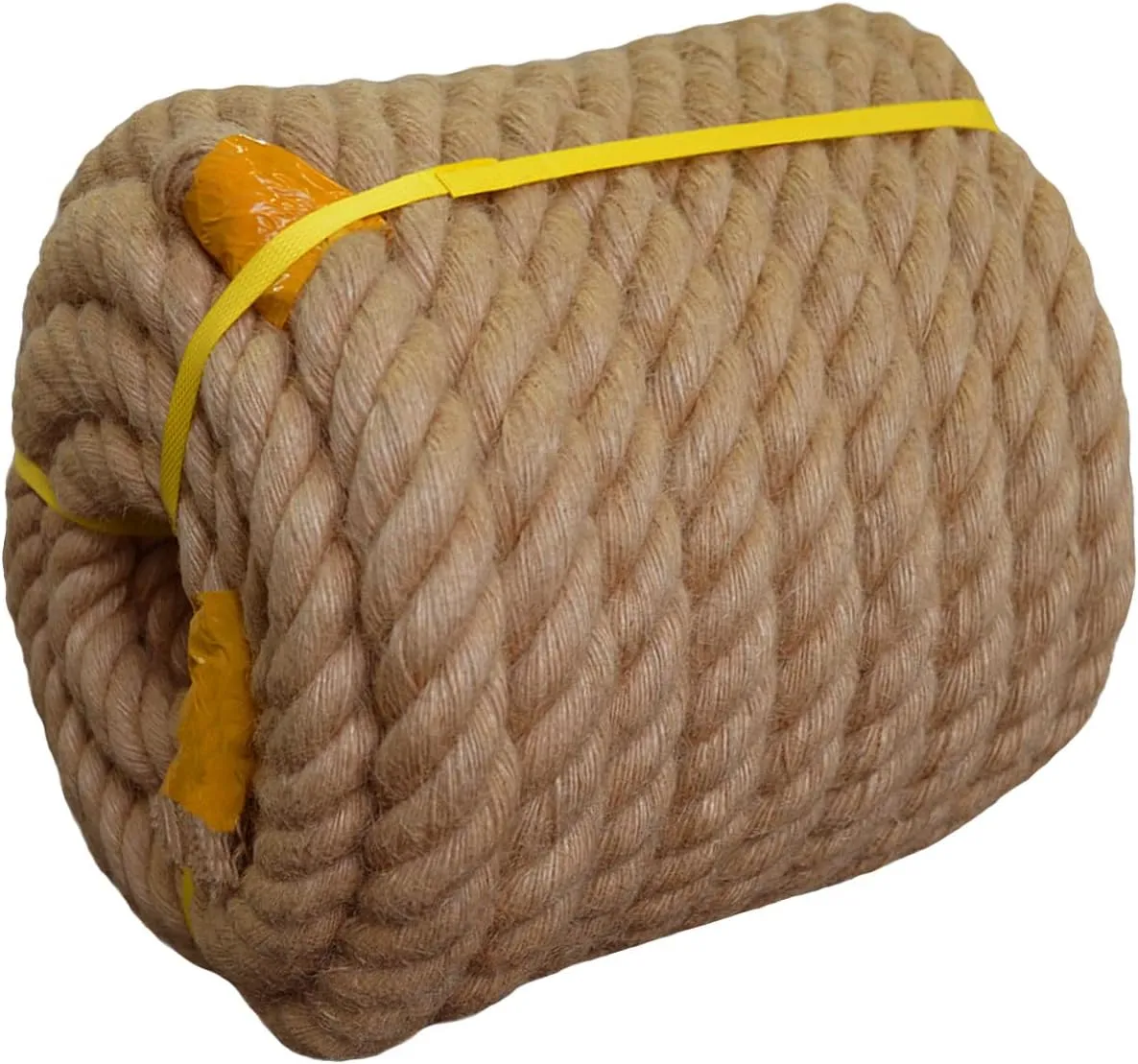 Natural Jute Hemp Rope (1.5 Inch x 100 Feet) Thick Manila Rope for Docks, Nautical, Railings, Hanging Swing, Decorating