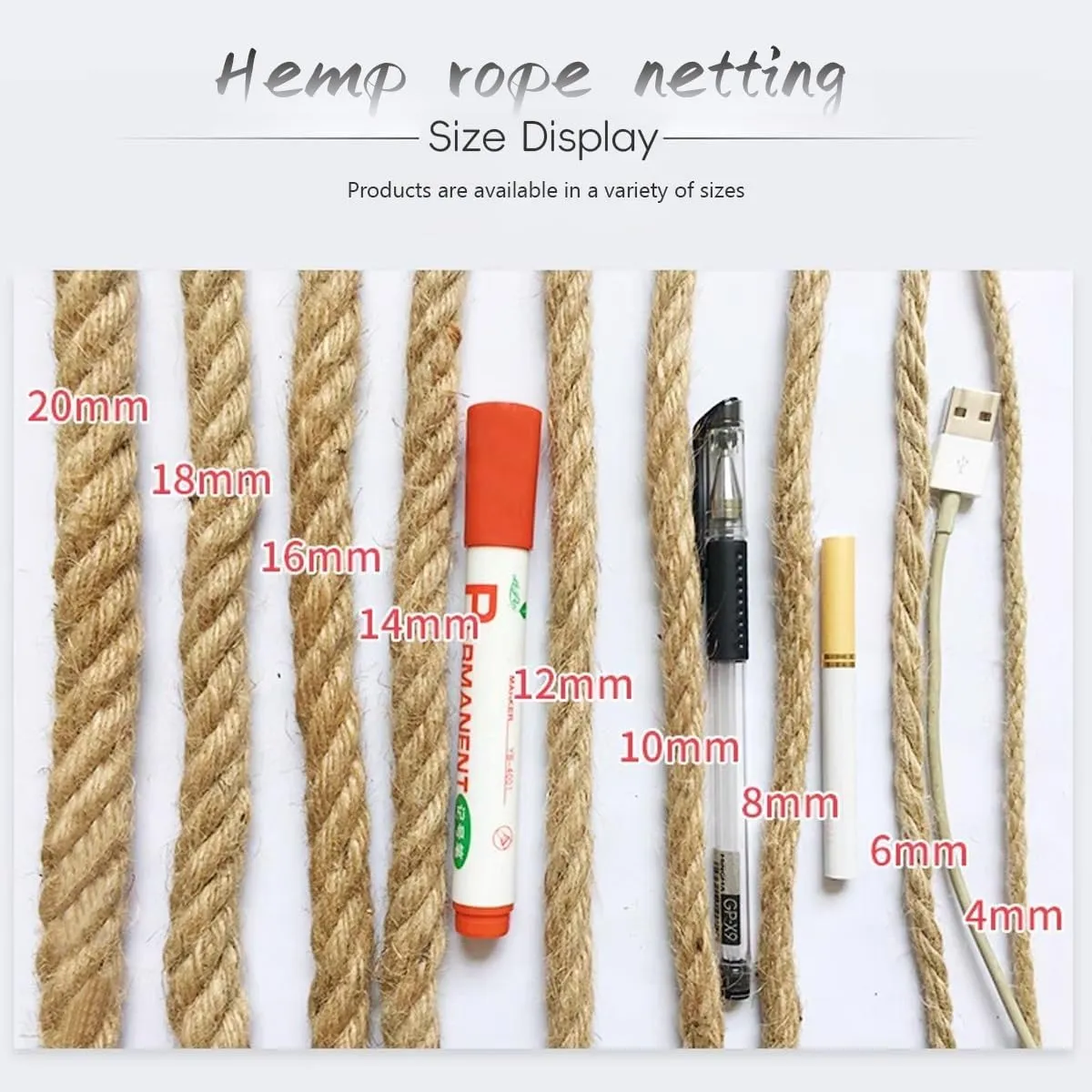 Natural Jute Rope Netting for Decor and Planting，Indoor and Outdoor Use for Party Decorations, Wall Hanging, Plant Climbing(4Mx5M)