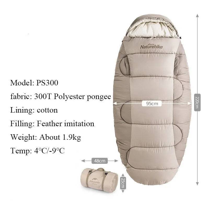 Naturehike Cotton Autumn Winter Sleeping Bag Wearable Style Tent Sleeping Bag with Quilt Camping Hat