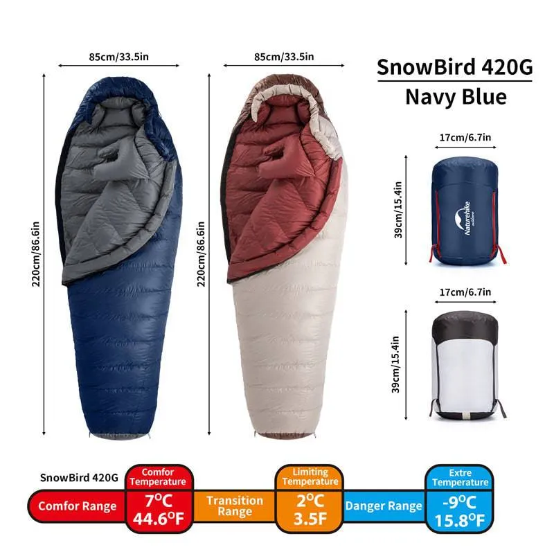 Naturehike Snowbird Mummy Duck Down Sleeping Bag