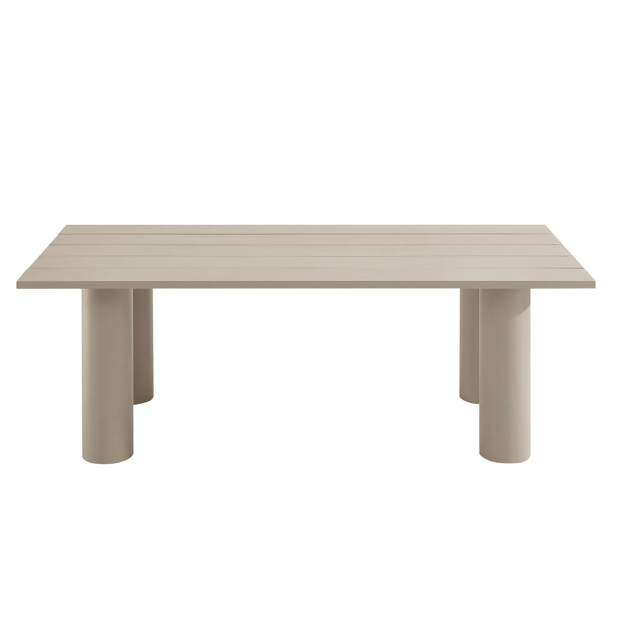 Nautica Outdoor Patio 87" Rectangular Aluminum Dining Table