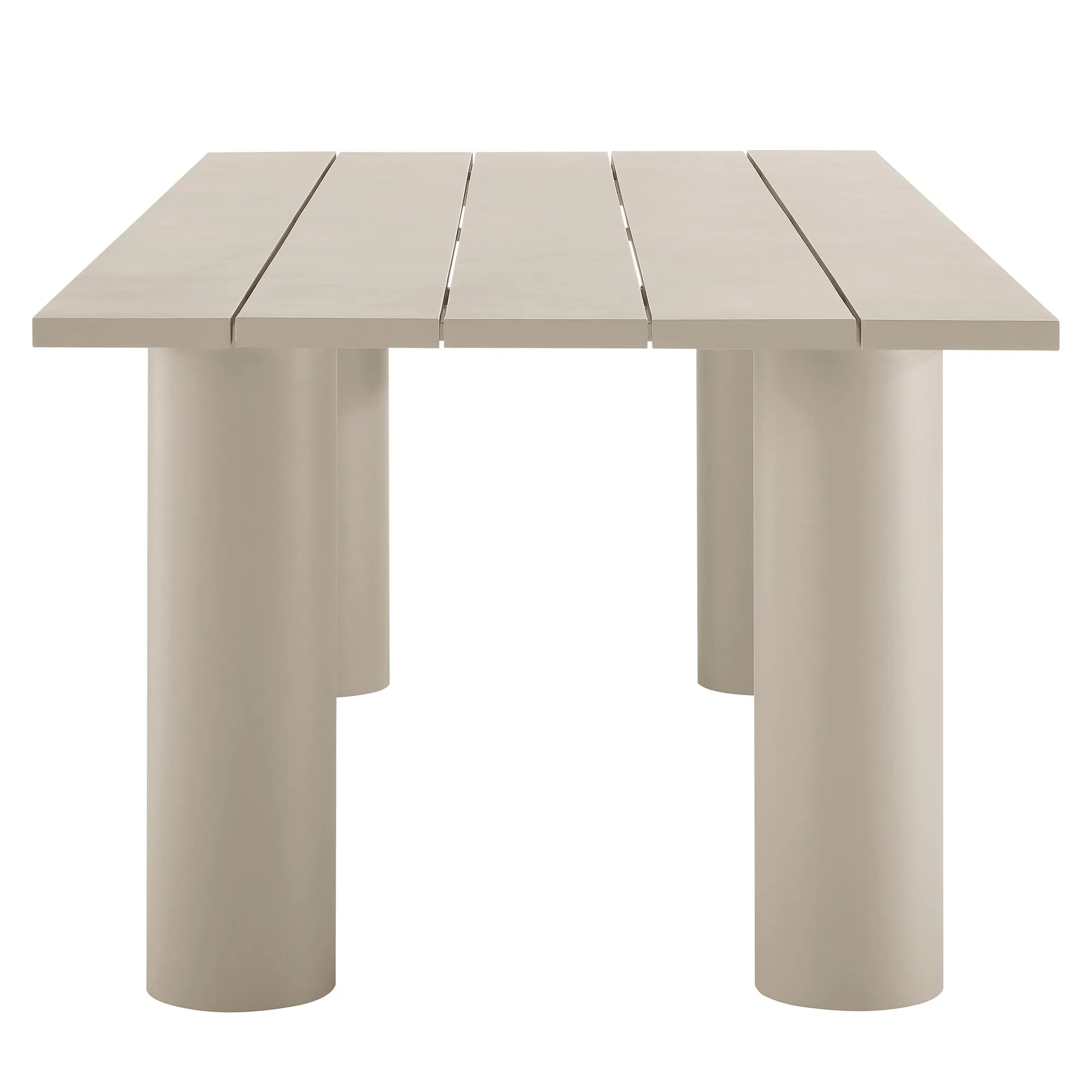 Nautica Outdoor Patio 87" Rectangular Aluminum Dining Table