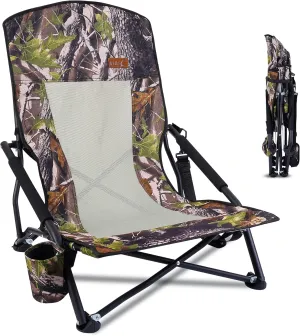 Nice C Hunting Chair, Camping Chair, Turkey Hunting Chair, Turkey Seats for Hunting, Folding Backpacking Chair with Cup Holder & Carry Strap Compact & Heavy Duty, Travel, Picnic