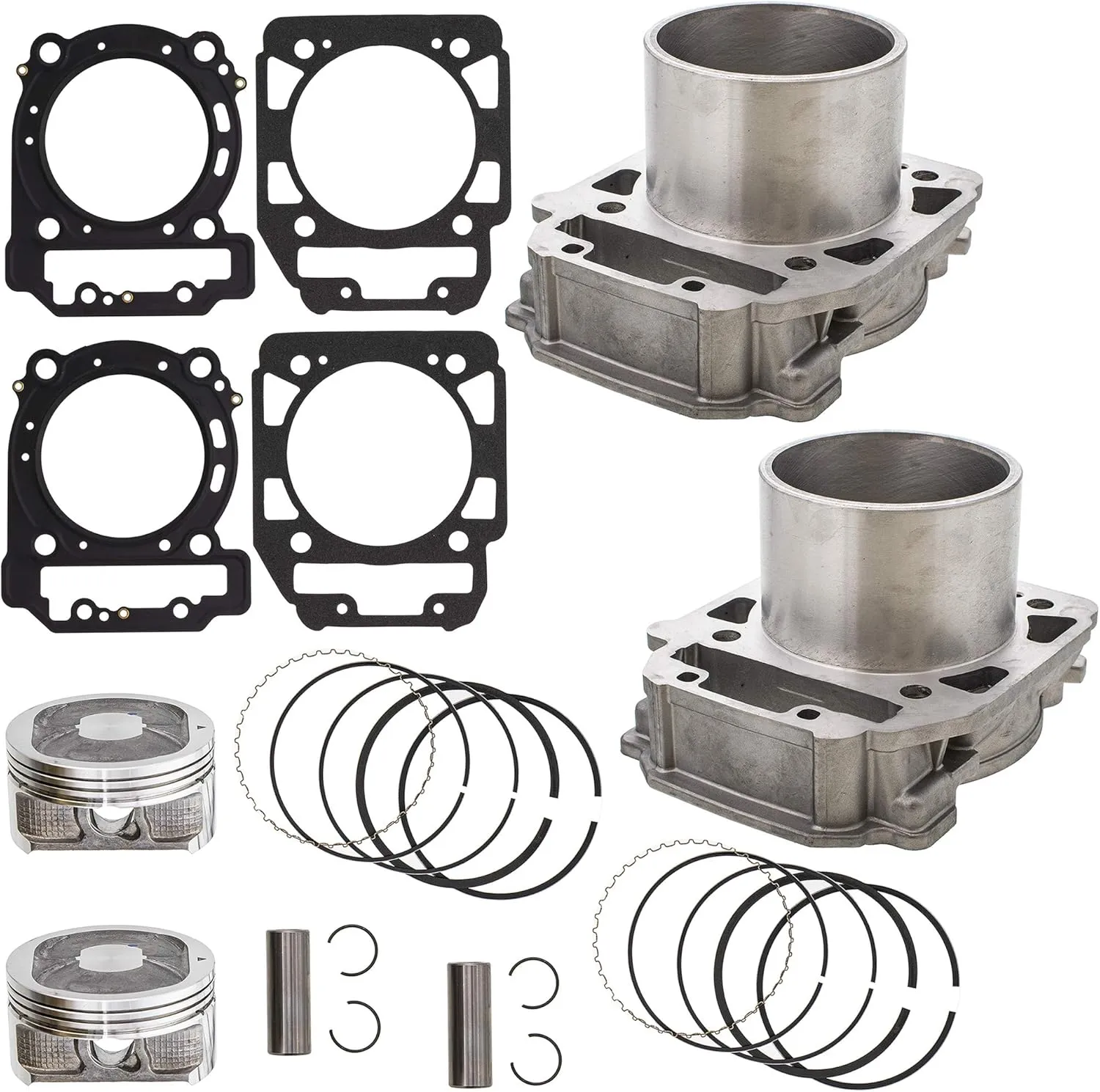 NICHE Front Rear Cylinder Piston Set for 2006-2017 Can-Am Defender HD8 Renegade Commander Outlander Max 800 420613586