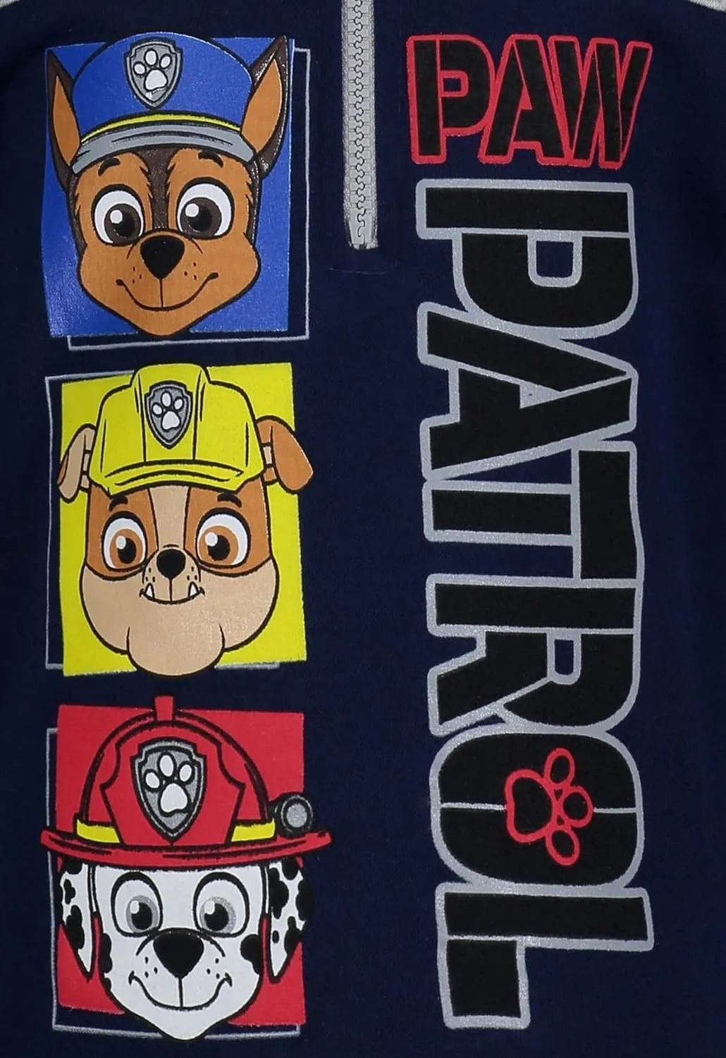 Nickelodeon Paw Patrol Rubble Marshall Chase Fleece Half Zip Hoodie Toddler to Big Kid