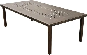 Oakland Living Corporation Modern Outdoor Mesh Aluminum 95-in Rectangle Large Patio Dining Table