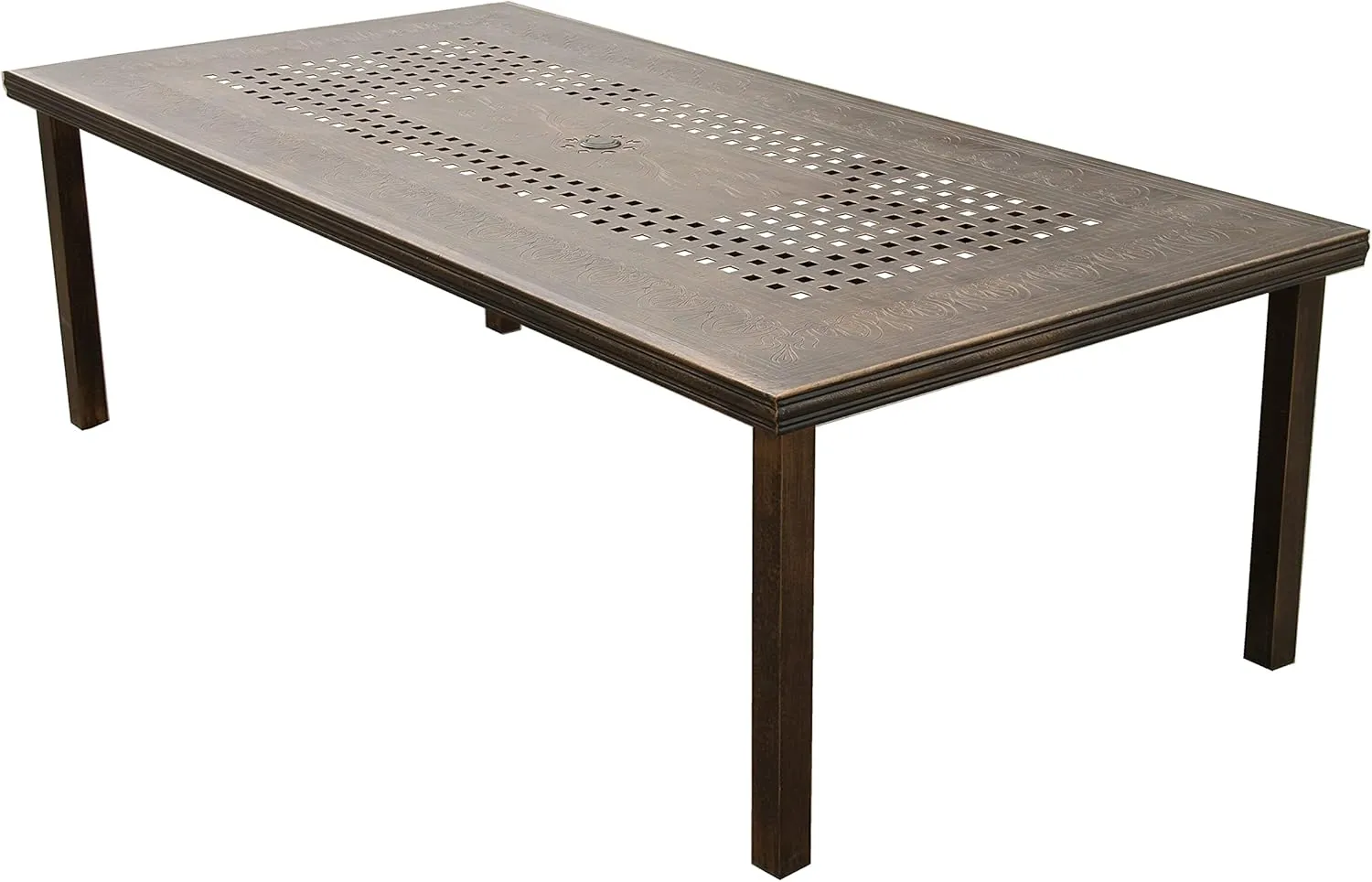 Oakland Living Corporation Modern Outdoor Mesh Aluminum 95-in Rectangle Large Patio Dining Table