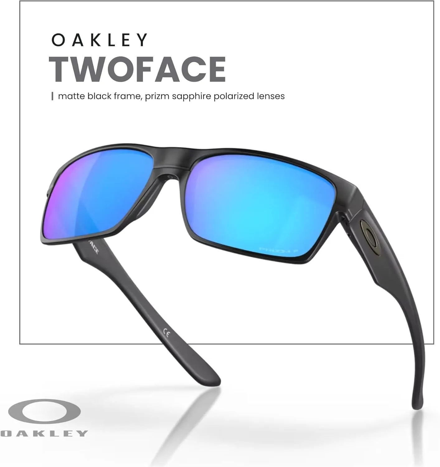 Oakley Twoface OO9189 Square Sunglasses For Men  BUNDLE Leash   BUNDLE with Designer iWear Eyewear Kit