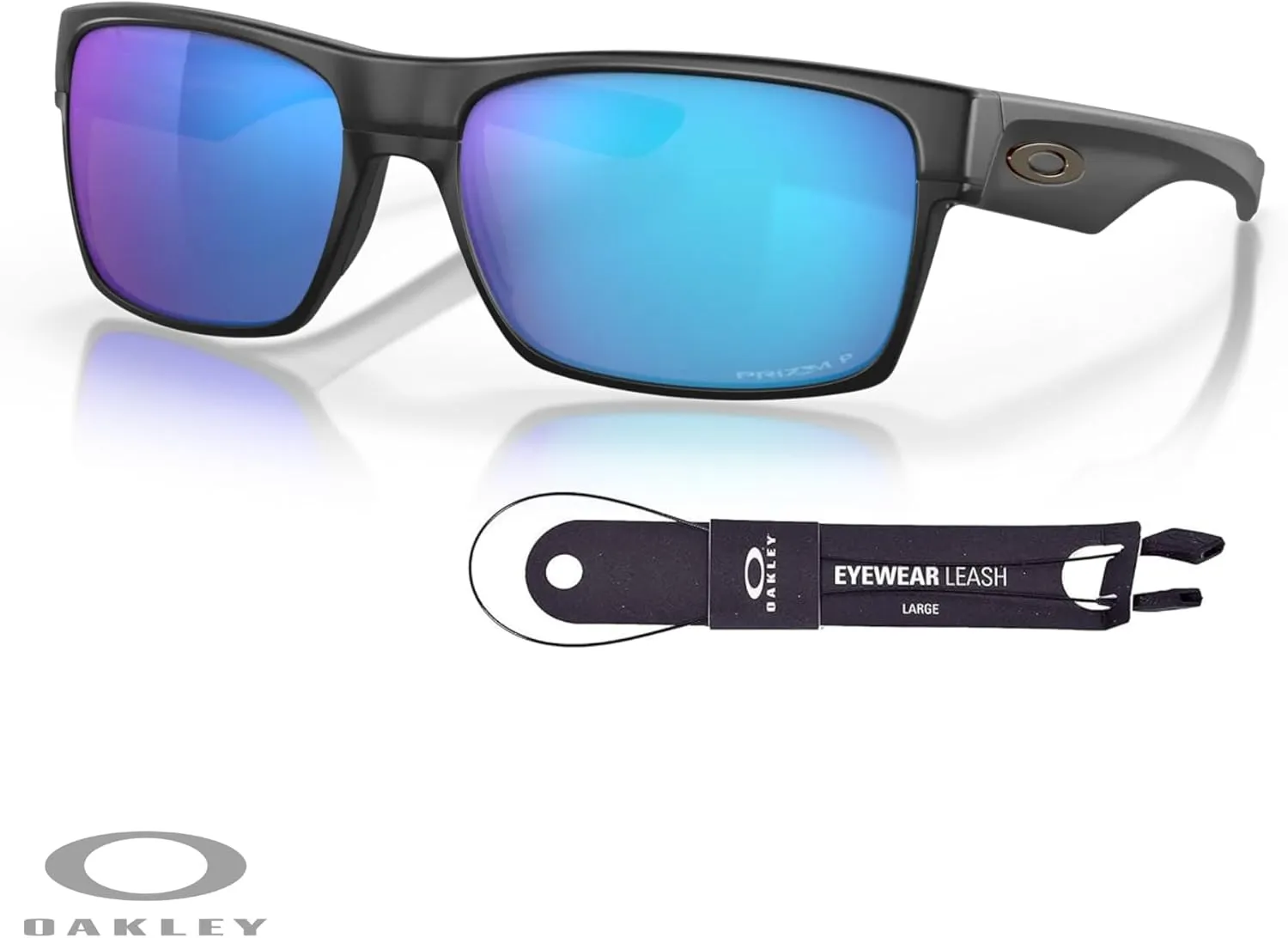 Oakley Twoface OO9189 Square Sunglasses For Men  BUNDLE Leash   BUNDLE with Designer iWear Eyewear Kit