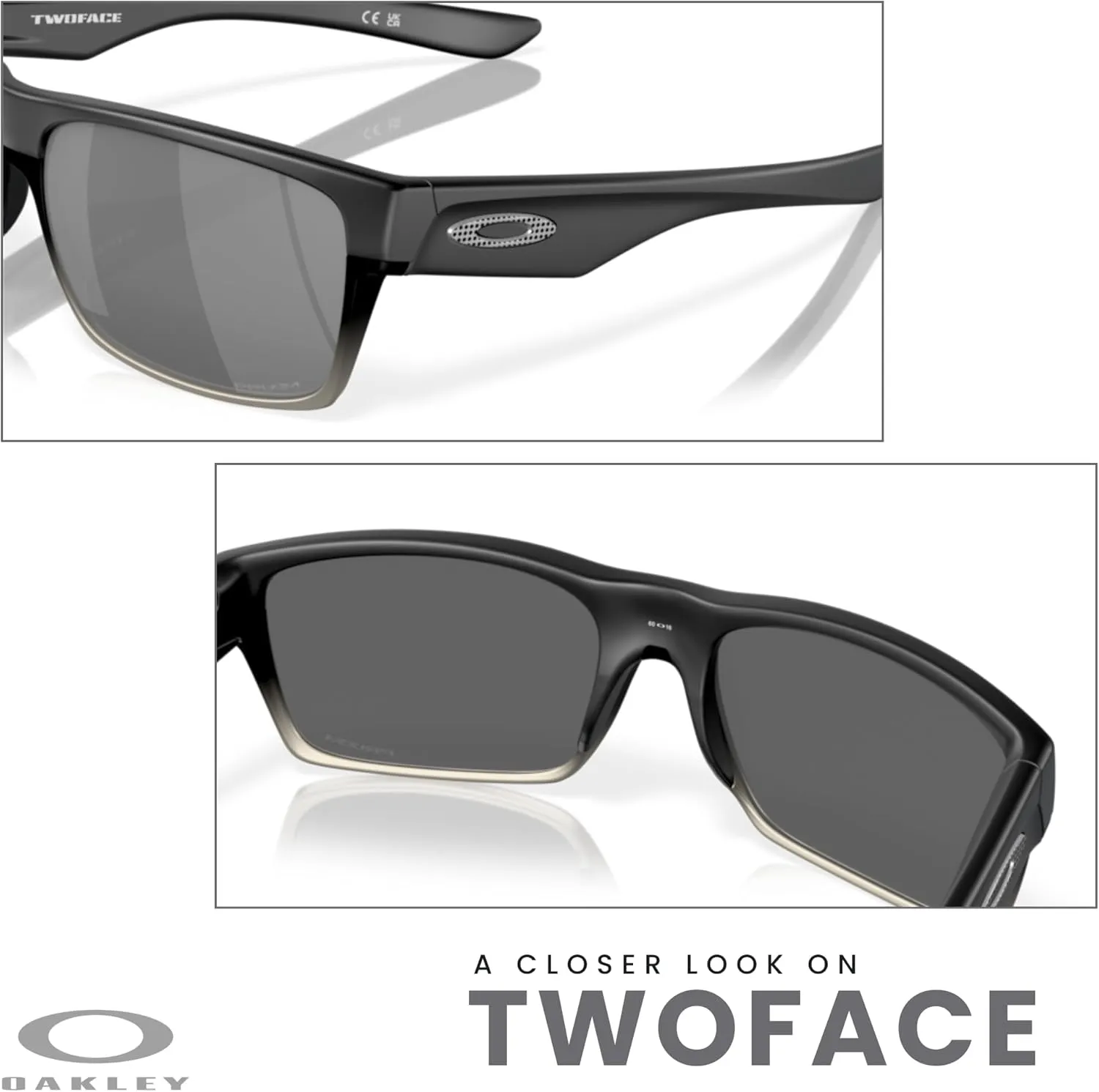 Oakley Twoface OO9189 Square Sunglasses For Men  BUNDLE Leash   BUNDLE with Designer iWear Eyewear Kit
