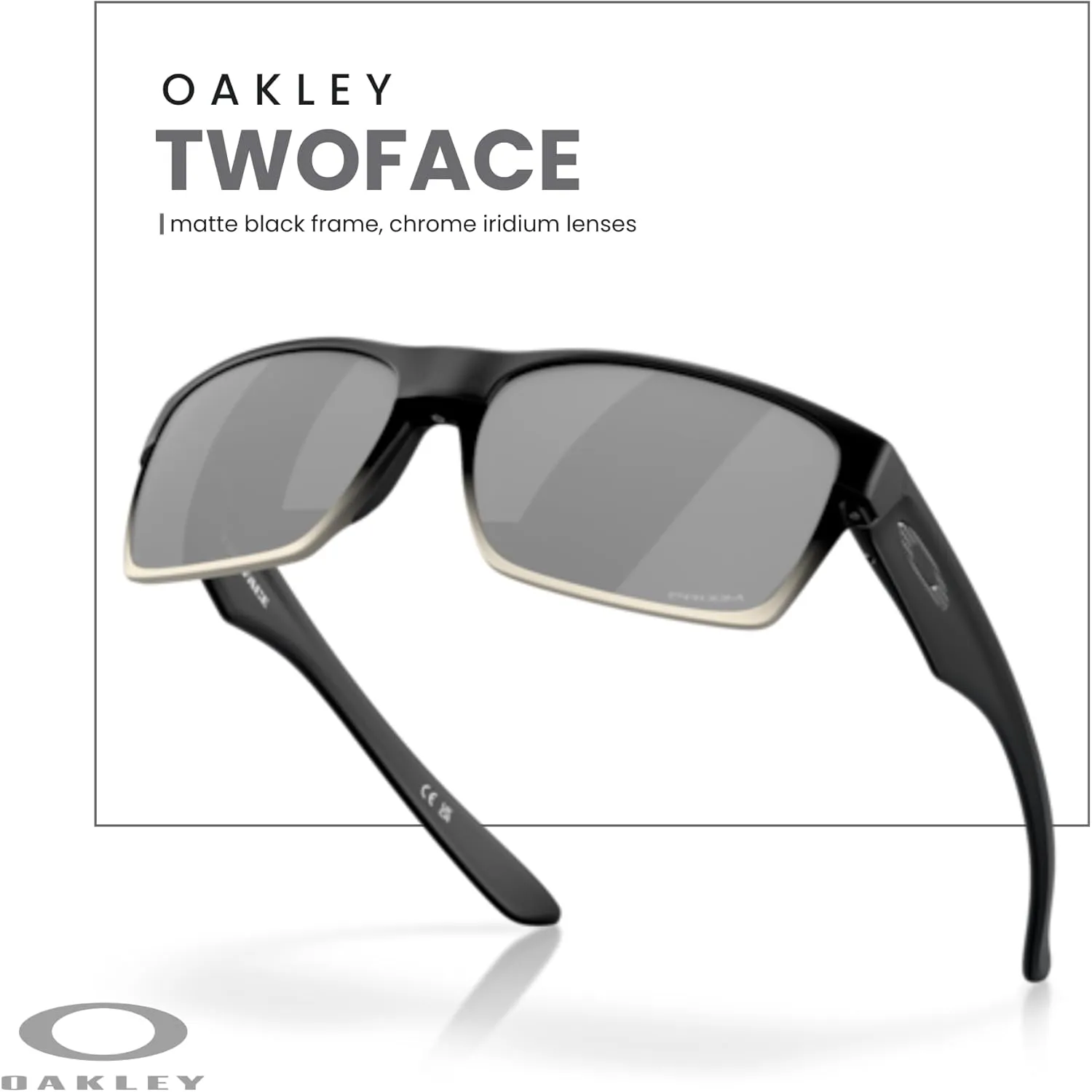 Oakley Twoface OO9189 Square Sunglasses For Men  BUNDLE Leash   BUNDLE with Designer iWear Eyewear Kit