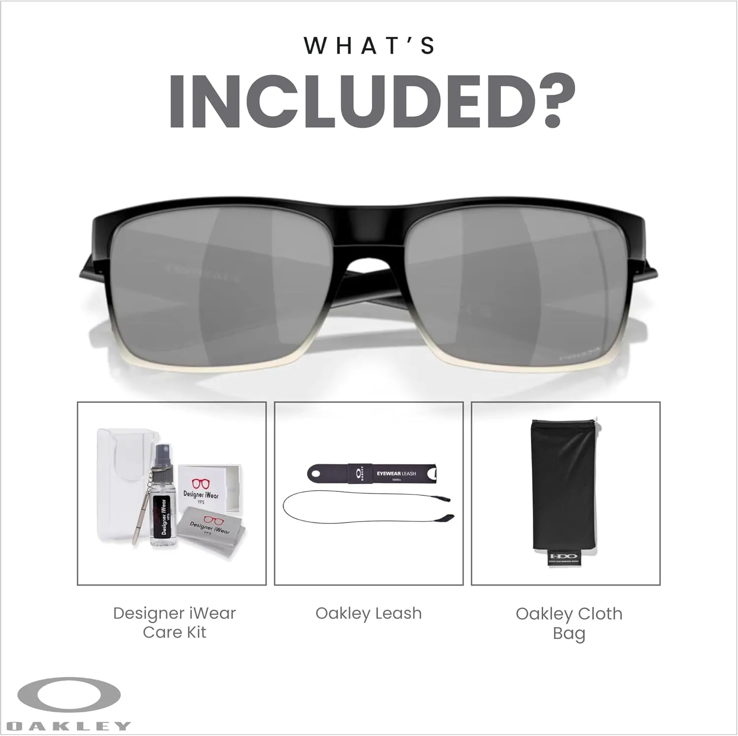 Oakley Twoface OO9189 Square Sunglasses For Men  BUNDLE Leash   BUNDLE with Designer iWear Eyewear Kit