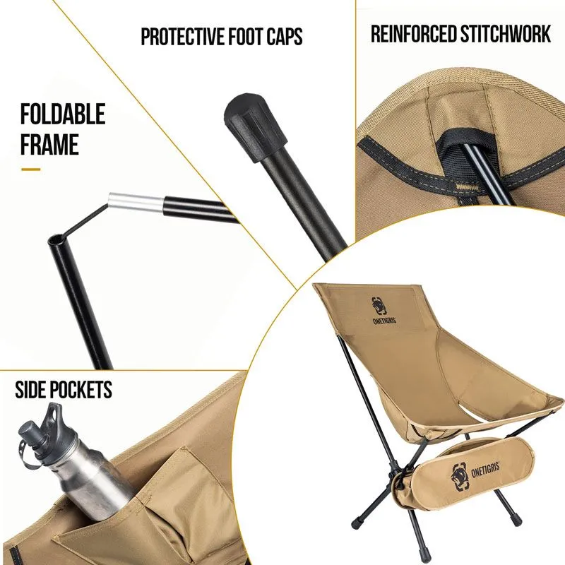 OneTigris Portable Camping Chair Large - Coyote Brown