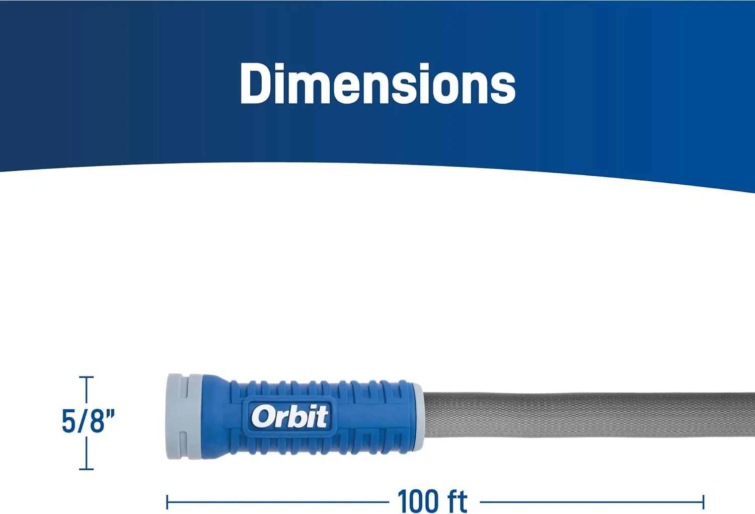 Orbit 33180 ExoJacket Heavy Duty Fabric Garden Hose, 100-Foot x 5/8-Inch