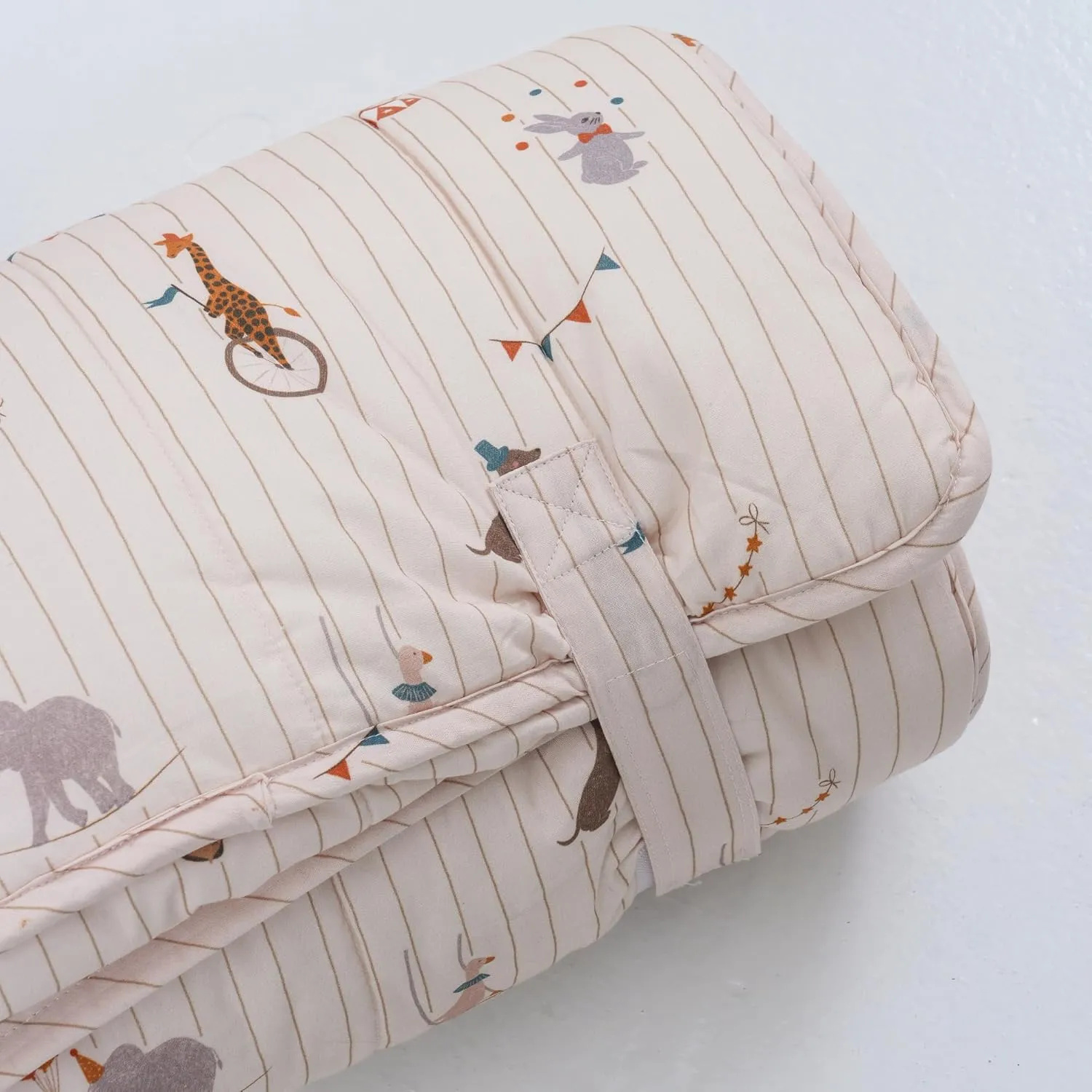 Organic Toddler Nap Mat - 100% Cotton Fabric Sleeping Mat - Sleeping Bag for Kids - Removable Pillow and Blanket – 1.5” Thick Pad - Ideal for Home, Daycare, Preschool & Sleepovers.