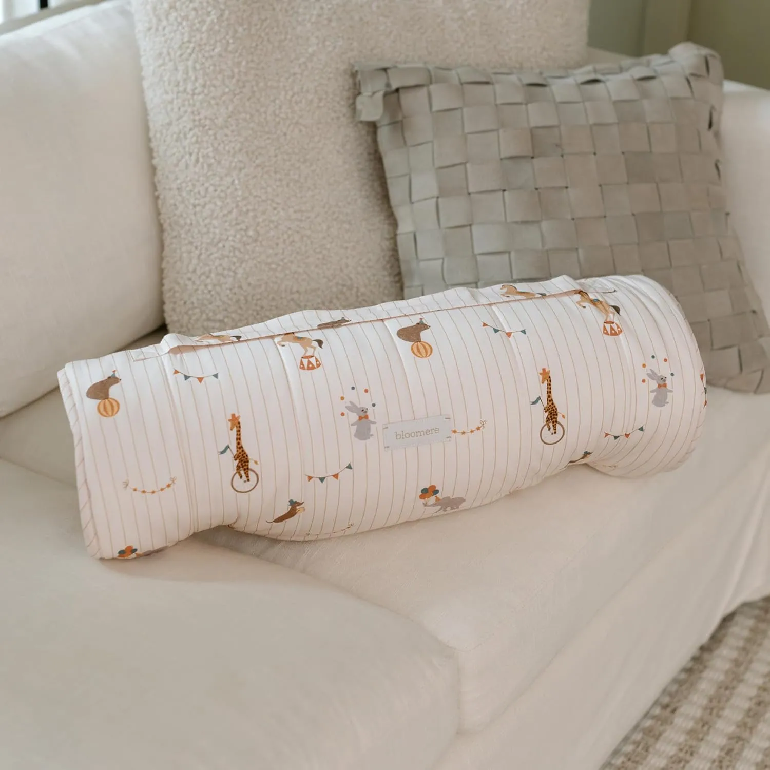 Organic Toddler Nap Mat - 100% Cotton Fabric Sleeping Mat - Sleeping Bag for Kids - Removable Pillow and Blanket – 1.5” Thick Pad - Ideal for Home, Daycare, Preschool & Sleepovers.