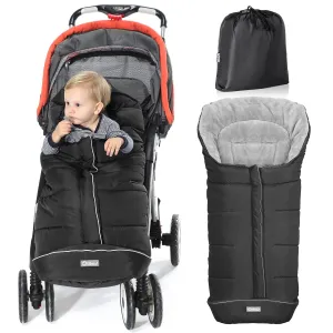 Orzbow Warm Bunting Bag Universal,Stroller Sleeping Bag Cold Weather,Waterproof Toddler Footmuff (Black, Large)