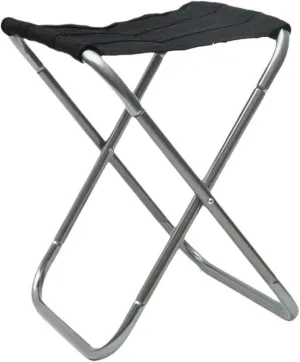 Outdoor Camping Chair Golden Aluminum Alloy Folding Chair with Bag Stool Fit for Seat Fishing Camping(Dark Gray)