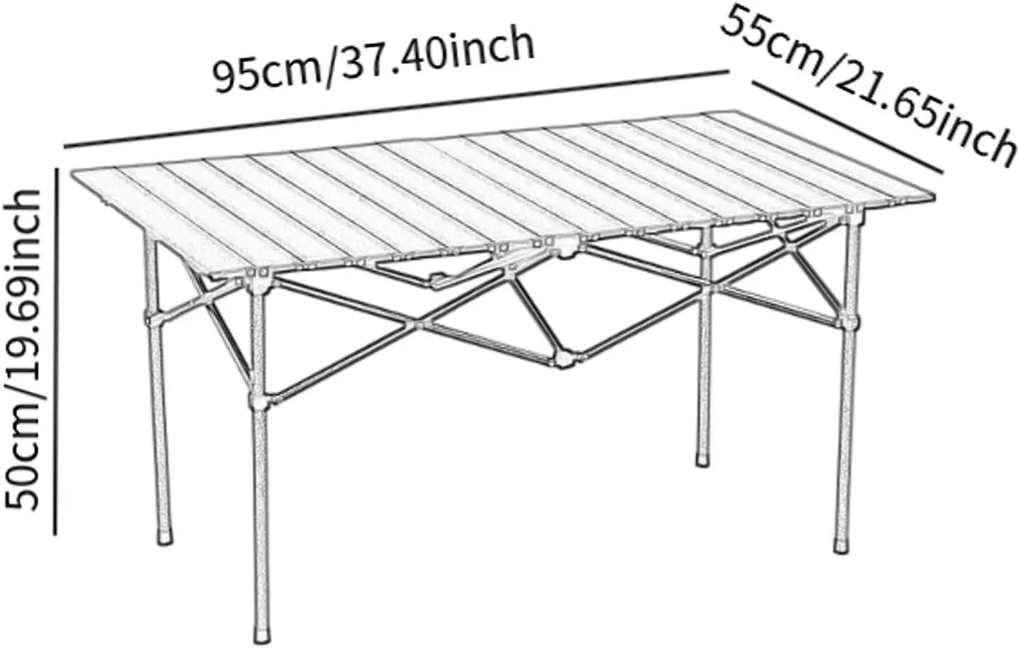 Outdoor Camping Table 2 to4 Persons Compact Stable Foldable Side Table Easy to Set up for Beach Trips Bbqs Tailgating, Beige
