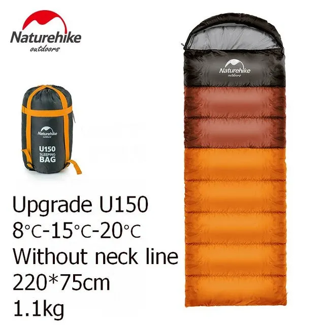 Outdoor Cotton Single Bags Blue Camping Stylish Splicing Spring Compression Adjustable Envelope Sleeping Type Summer Green Hood Bag Orange Sleeping