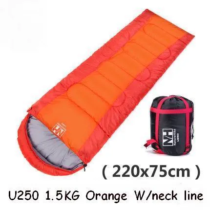 Outdoor Cotton Single Bags Blue Camping Stylish Splicing Spring Compression Adjustable Envelope Sleeping Type Summer Green Hood Bag Orange Sleeping