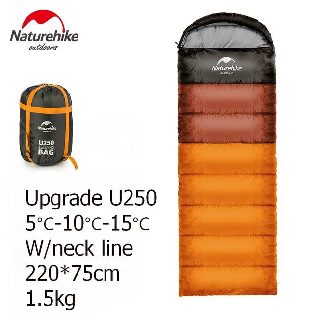 Outdoor Cotton Single Bags Blue Camping Stylish Splicing Spring Compression Adjustable Envelope Sleeping Type Summer Green Hood Bag Orange Sleeping