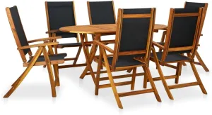 Outdoor Patio Furniture,7 Piece Patio Dining Set Solid Acacia WoodDesigned for Camping, Resting, Outdoors.
