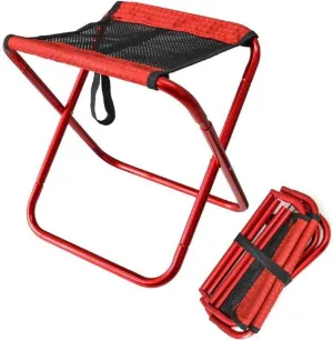 Outdoor s Light Fishing Lure Camping Barbecue Lined Up Sketch Breathable Mesh Folding Stool with Bag