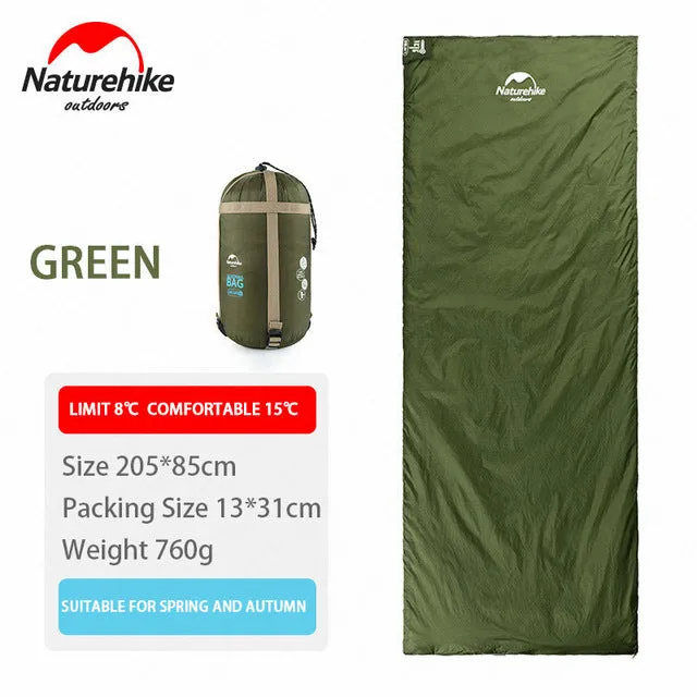 Outdoor Type Super special Global reach Sleeping Sleeping Naturehike Season Camping Envelope Bag Ultralight Hiking Portable Bag Three Splicing Mini Camping
