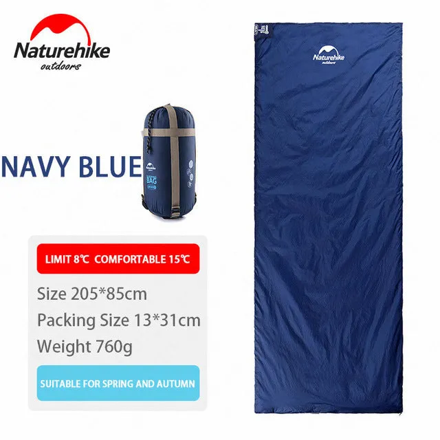 Outdoor Type Super special Global reach Sleeping Sleeping Naturehike Season Camping Envelope Bag Ultralight Hiking Portable Bag Three Splicing Mini Camping