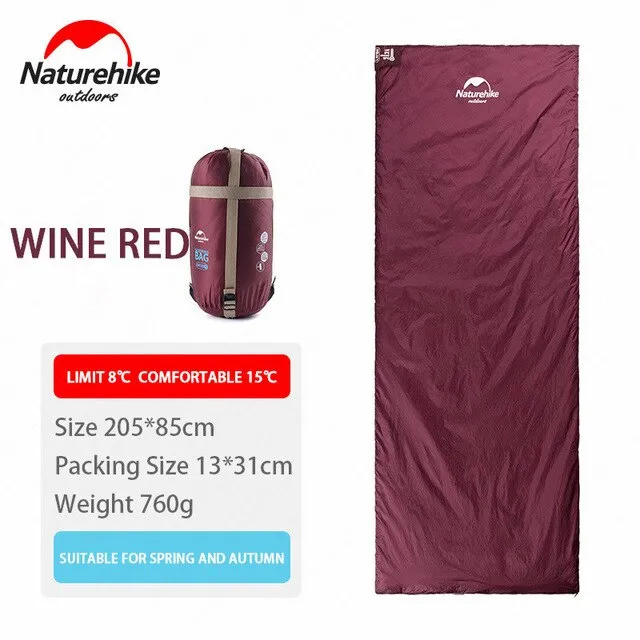 Outdoor Type Super special Global reach Sleeping Sleeping Naturehike Season Camping Envelope Bag Ultralight Hiking Portable Bag Three Splicing Mini Camping