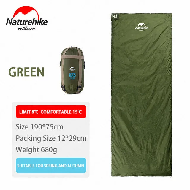 Outdoor Type Super special Global reach Sleeping Sleeping Naturehike Season Camping Envelope Bag Ultralight Hiking Portable Bag Three Splicing Mini Camping