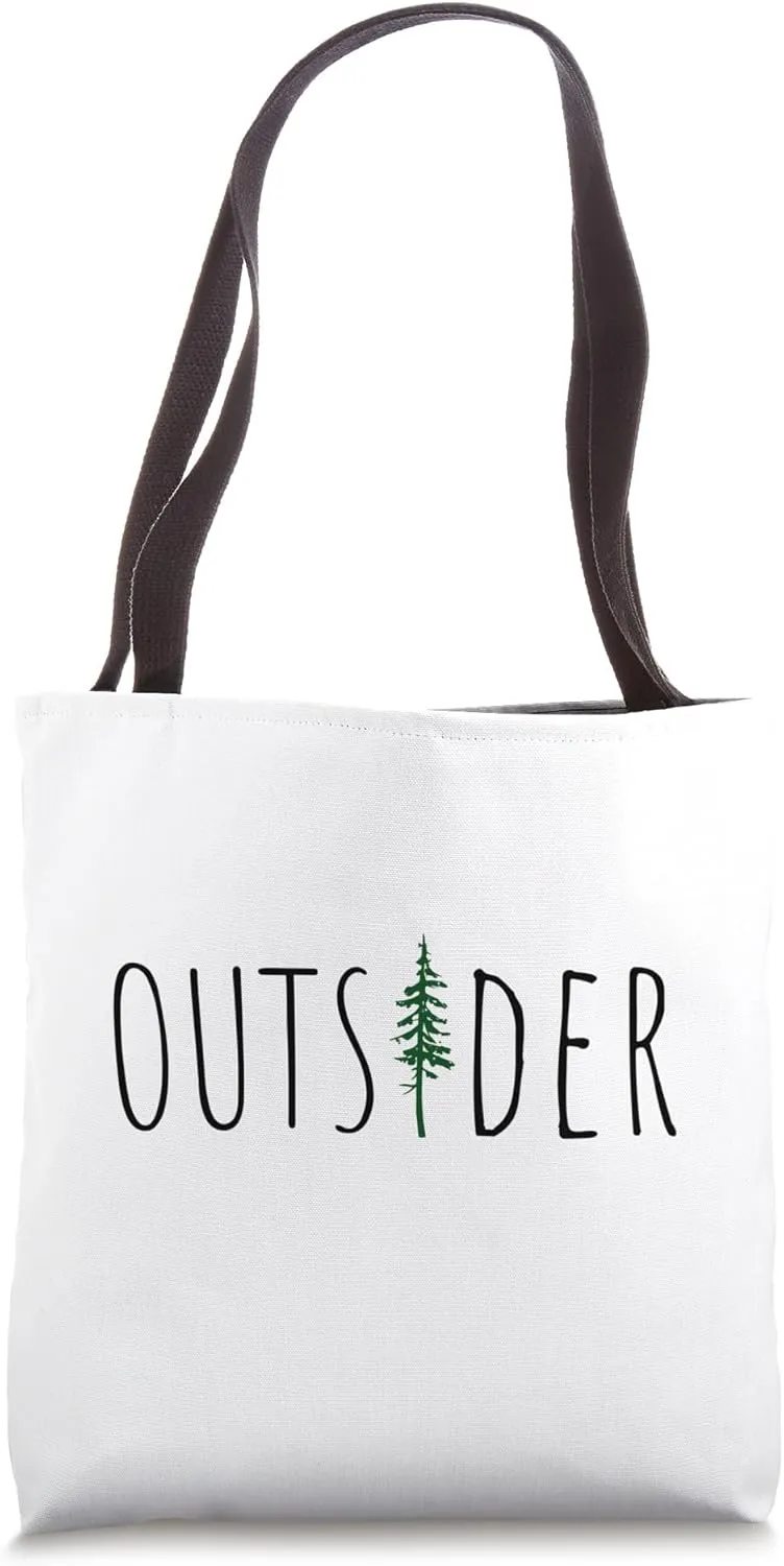 Outsider Adventure Tee For Camping, Hiking, Exploring Tote Bag