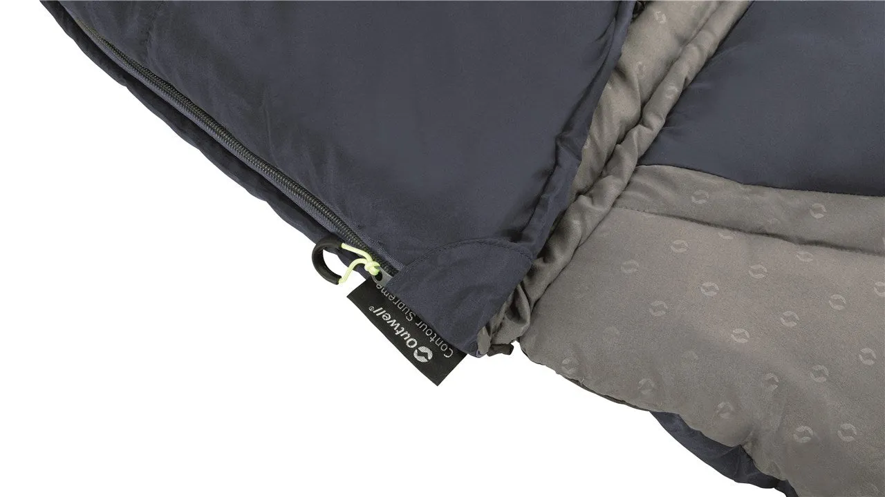 Outwell Contour Lux Sleeping Bag 'R Zip' Deep Blue