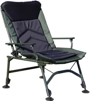 Oversized Rocker Camping Chair & Fishing Chair with Rod Holder, Portable Folding Recliner, 330LBS Capacity for Fishing, Beach, Hiking & Outdoor Adventures