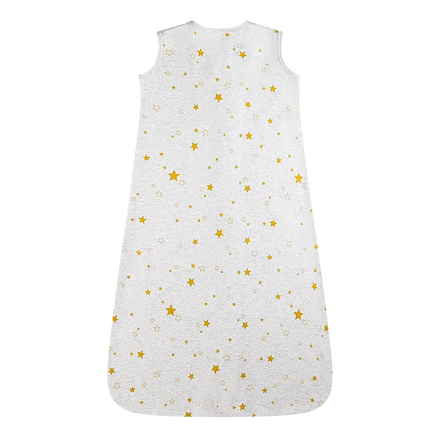 Owlivia Baby Organic Cotton 0.5tog Wearable Blanket - Light Sleeping Bag with 2-Way Zipper, Boys Girls Swaddle Transition Sleep Sack(0.5tog Golden Star, 12-18 Months)
